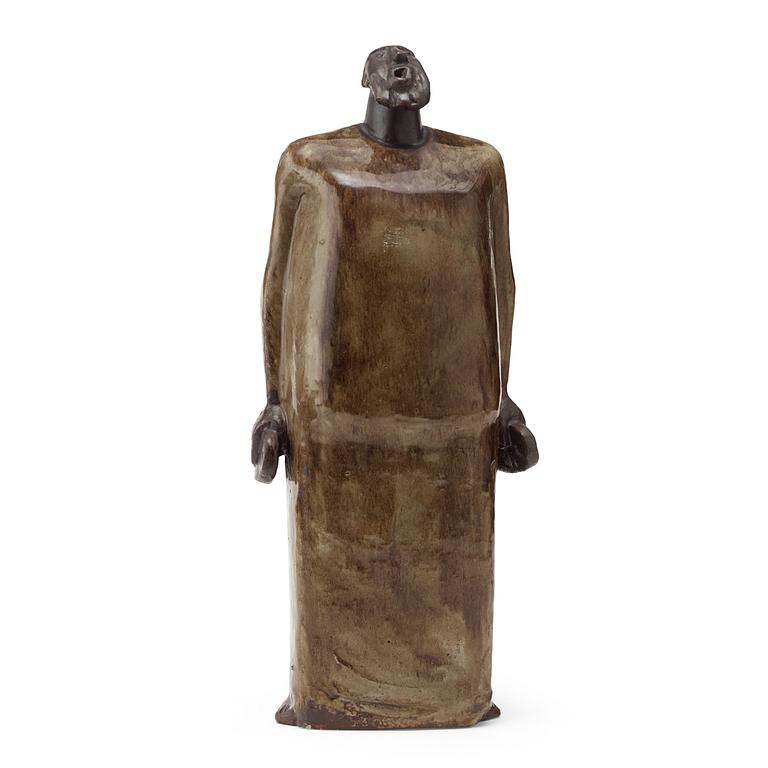 ÅKE HOLM, skulptur av stengods, "Mose med lagens tavlor", Höganäs 1950-tal.