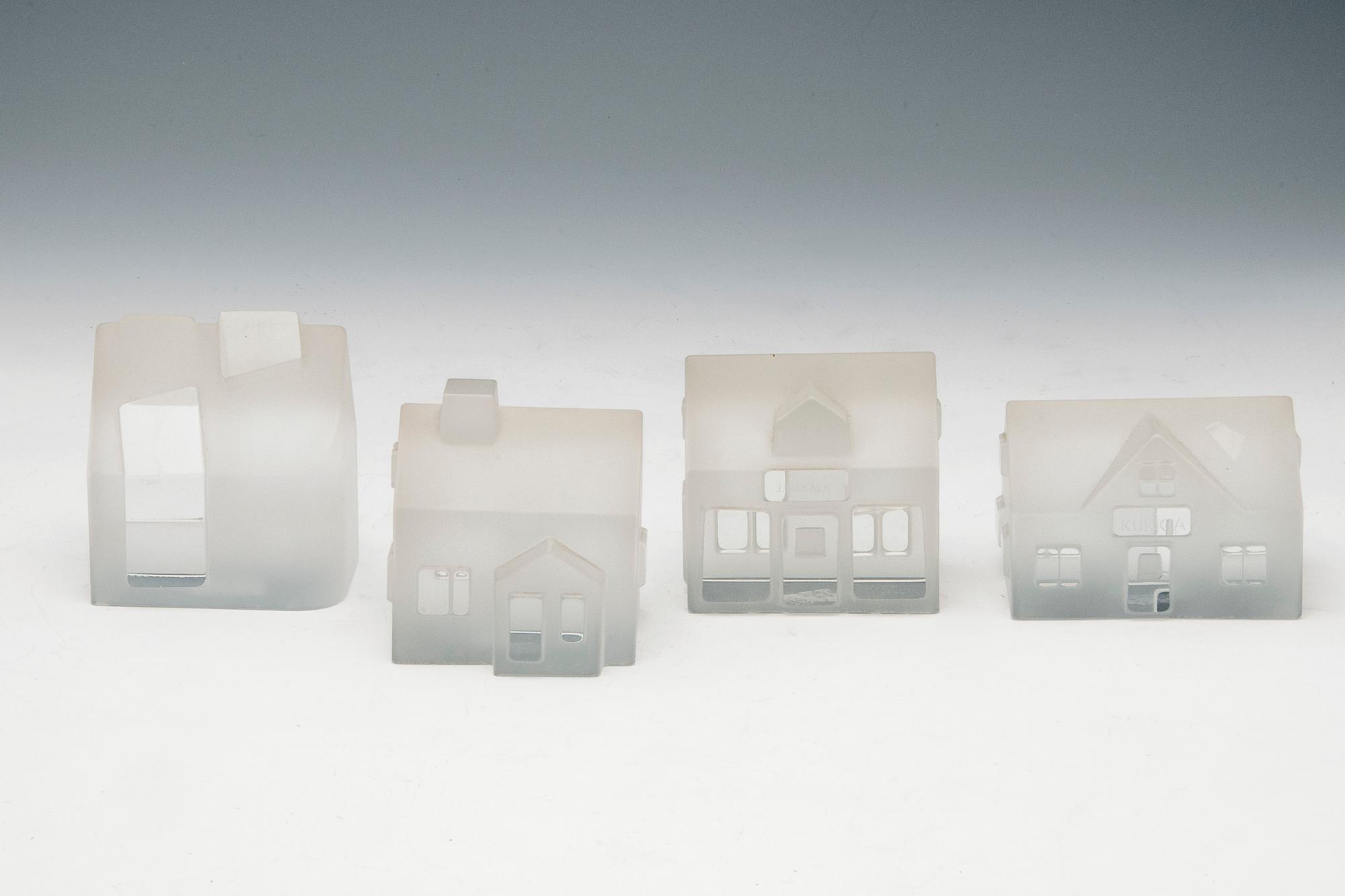 Jorma Vennola, GLASS SCULPTURES, 4 PCS.