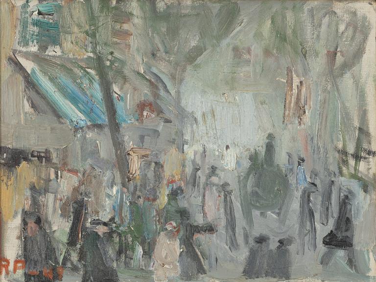 Ragnar Person, Street Scene with Figures.