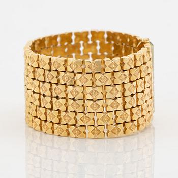 18K gold bracelet, Italy.