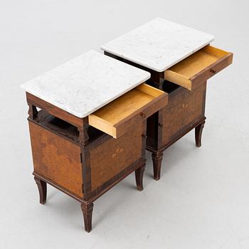 Sängbord, ett par, 1920-30-tal.