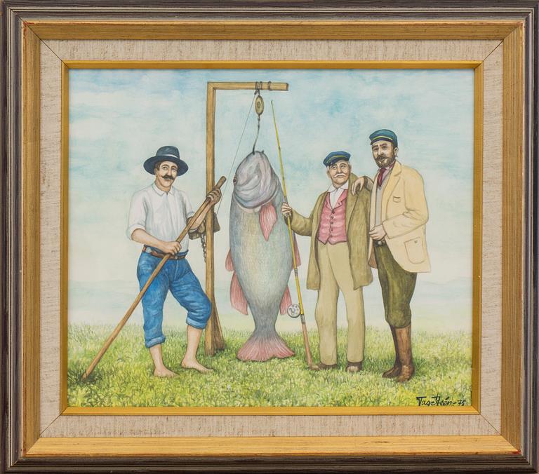 TAGE ÅSÉN, akvarell, signerad och daterad -75.