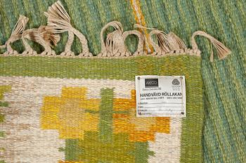 MATTA, rölakan, "Flora", Berit Woelfer, signerad BW, omkring 1900-talets mitt, 225x170 cm.