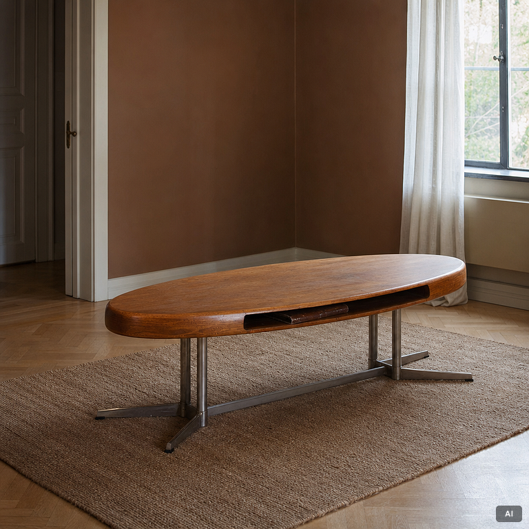Johannes Andersen, coffee table, 'Capri' Trensum, 1970s.