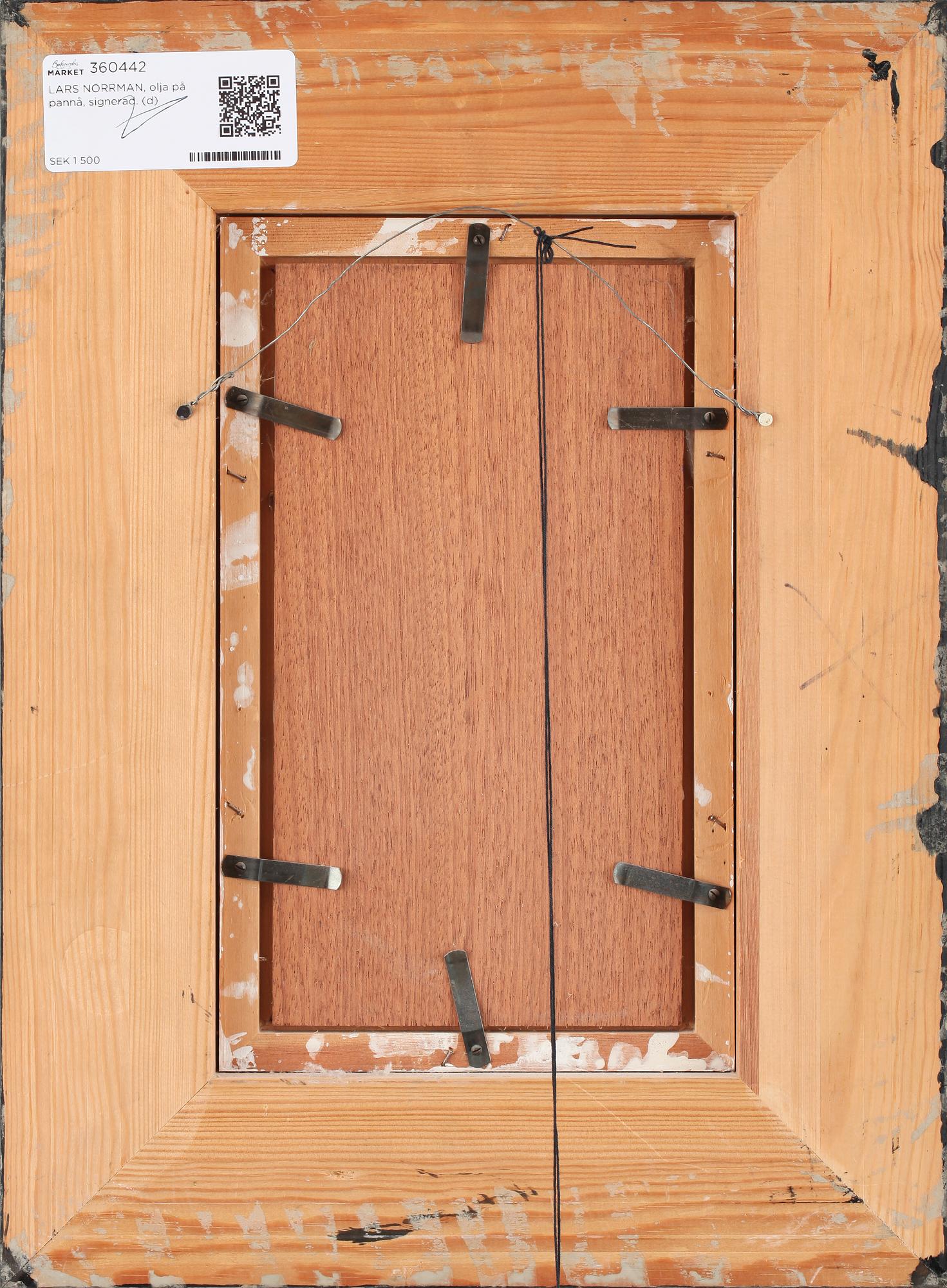 LARS NORRMAN, olja på pannå, signerad.