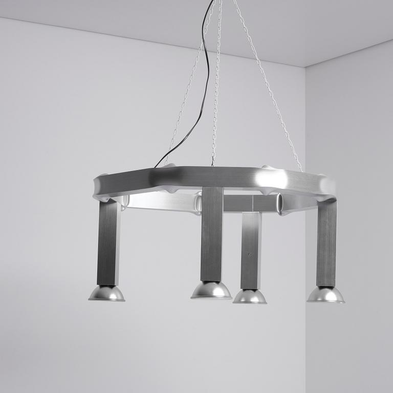 David Taylor, ljuskrona, unik, ”Aluminium Chandelier”, Studio Mellösaverken, Sverige, 2025.