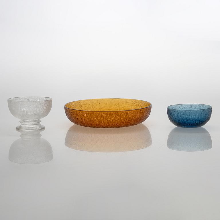 Nanny Still, a set of 6 rare 'Rustica' art objects for Val Saint-Lambert Belgium 1968.