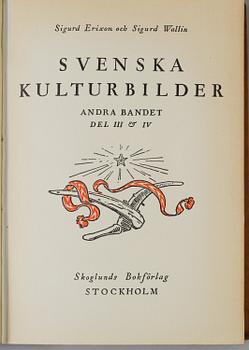 BÖCKER, Svenska Kulturbilder, Erixon och Wallin, 1932, sex volymer.