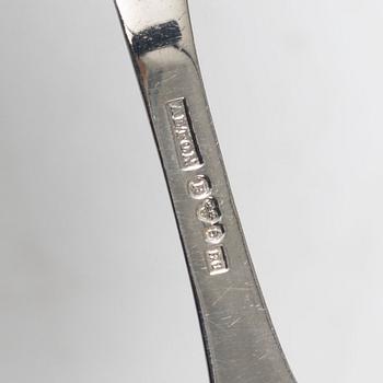 Coffee and mocha spoons, 12+6 pieces, silver, Alton Guldvaru Ab, Falköping, 1959–1967.