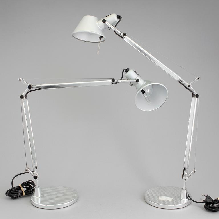 A pair of table lamps "Tolomeo" and "Tolomeo", by Michele De Lucchi och Giancarlo Fassina, Artemide, Italy.