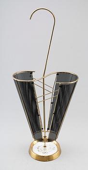 PARAPLYSTÄLL, mässing och metall, 1950-/60-tal.