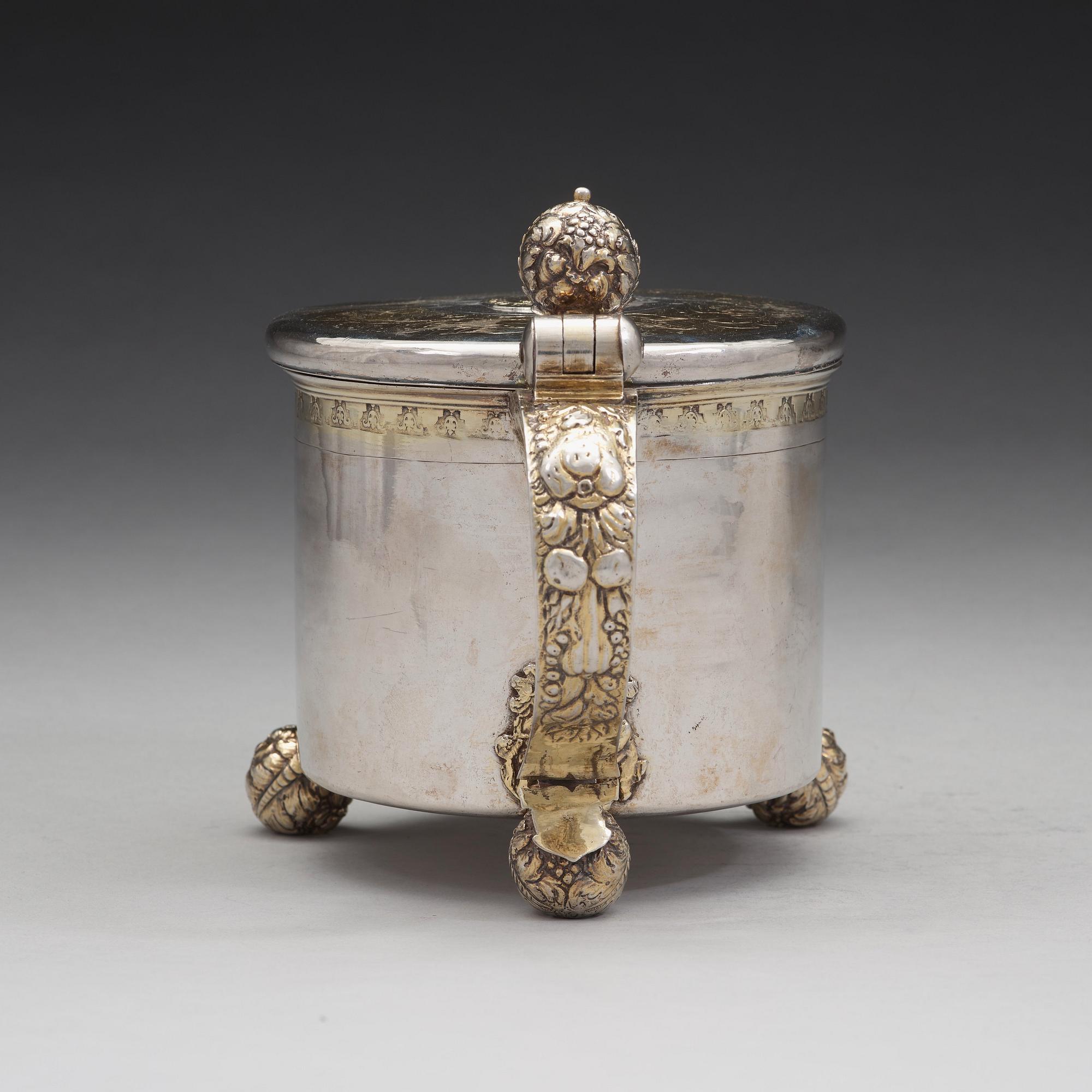 A Swedish 17th century parcel-gilt tankard, mark of Anders Andersson Amour, Stockholm (1684-1692) before 1689.