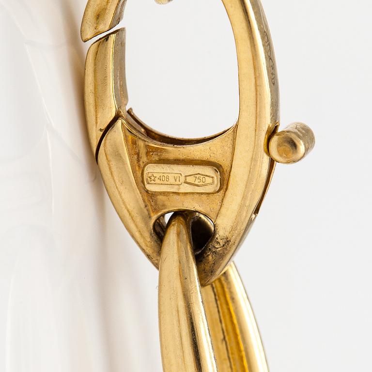 Chimento, "Accordi", an 18K gold necklace and bracelet with a diamond ca. 0.07 ct. Vicenzia, Italy.