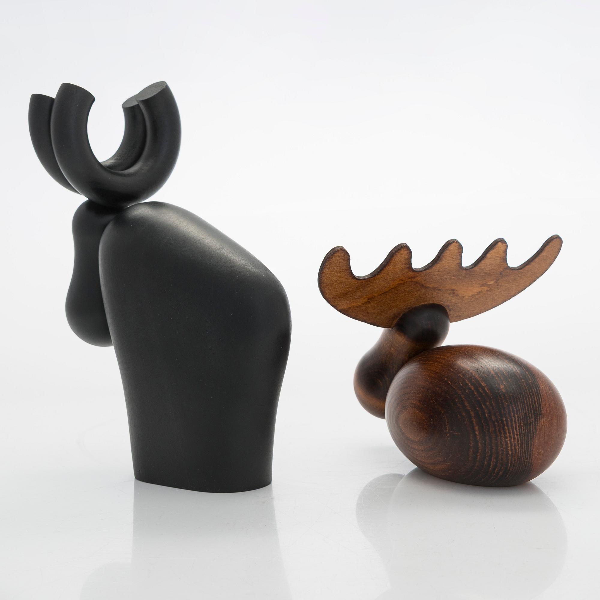 Kaija Aarikka, two 21st century sculptures for Aarikka Finland.