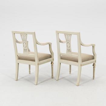 Pair of Sengustavian armchairs, early 19th century.