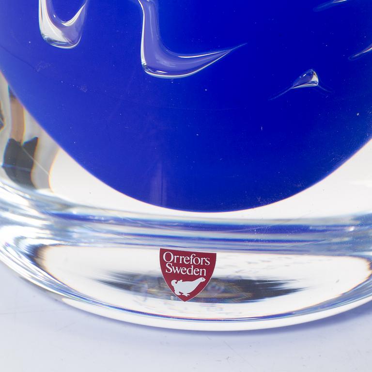 Olle Alberius, a vase, glass, ariel, Orrefors.