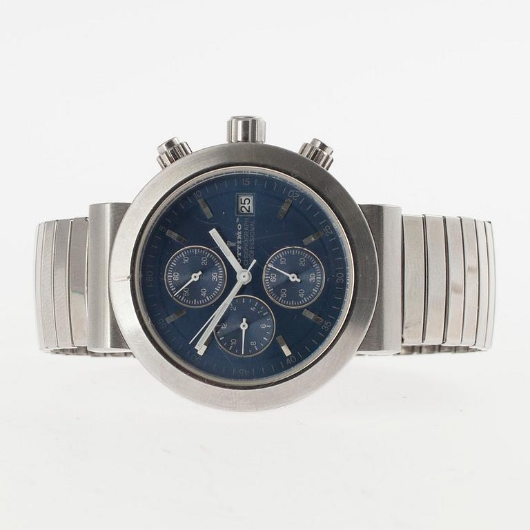 ARMBANDSUR, herr, Ottimo, Chronograph professional, stål, 1900-talets slut.