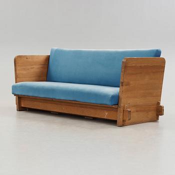 Axel Einar Hjorth, "Lovö", a stained pine sofa, Nordiska Kompaniet, Sweden 1930´s.