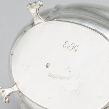 Sockerskrin, silver, troligen Andreas Schneider (1759-1761), Augsburg. Rokoko.