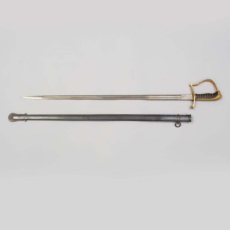 A Swedish infantry officer's sword 1899 pattern with scabbard.