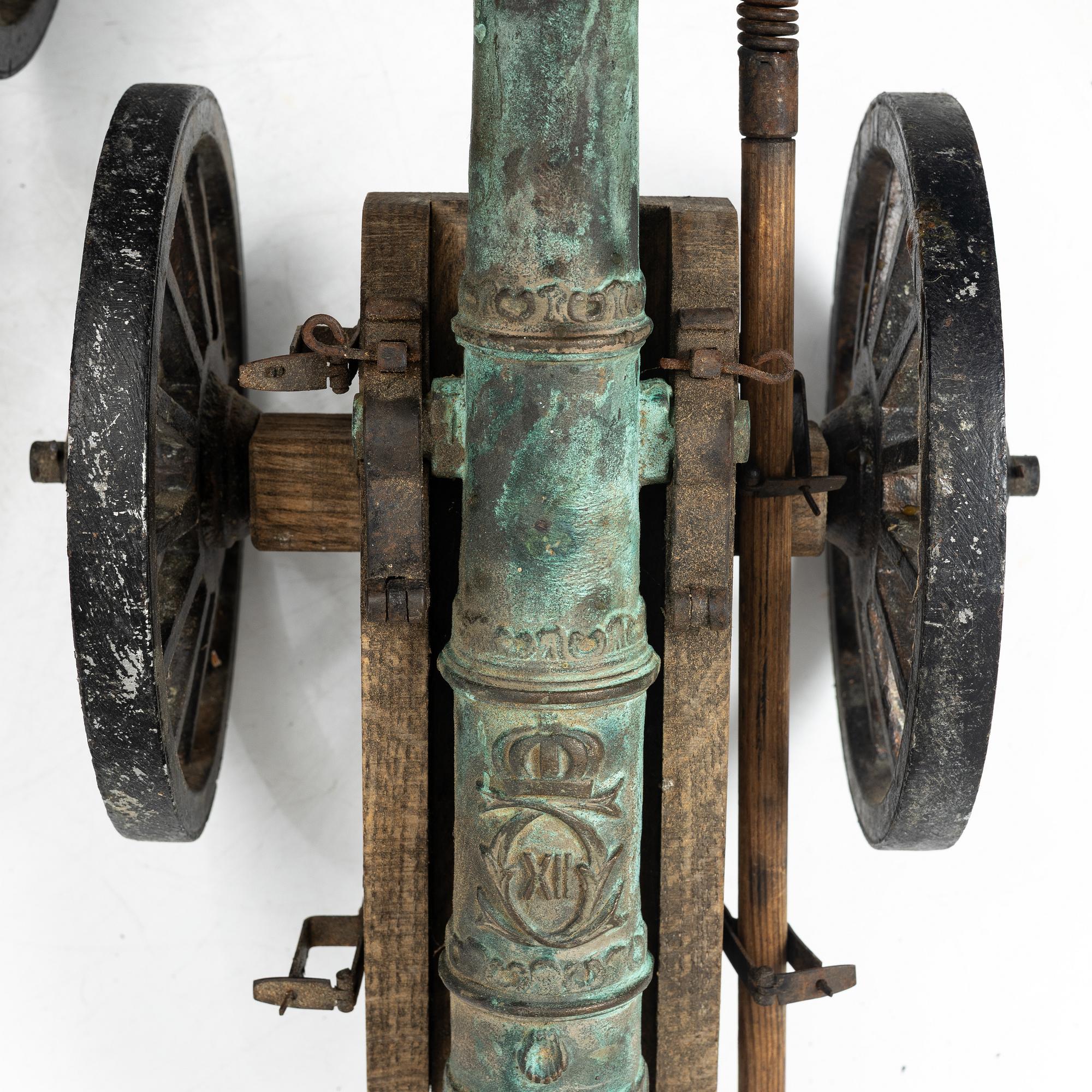 Modellkanoner ett par, 1900-tal.