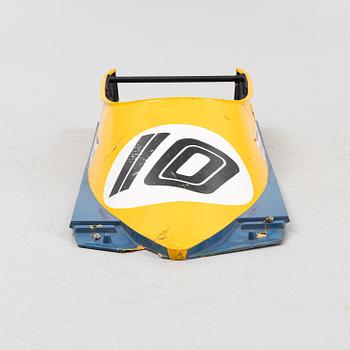 Cockpit front from a March 761, a Formula 1 Racing Single Seater wrecked by Ronnie Peterson 1976 at Zolder, Belgium.