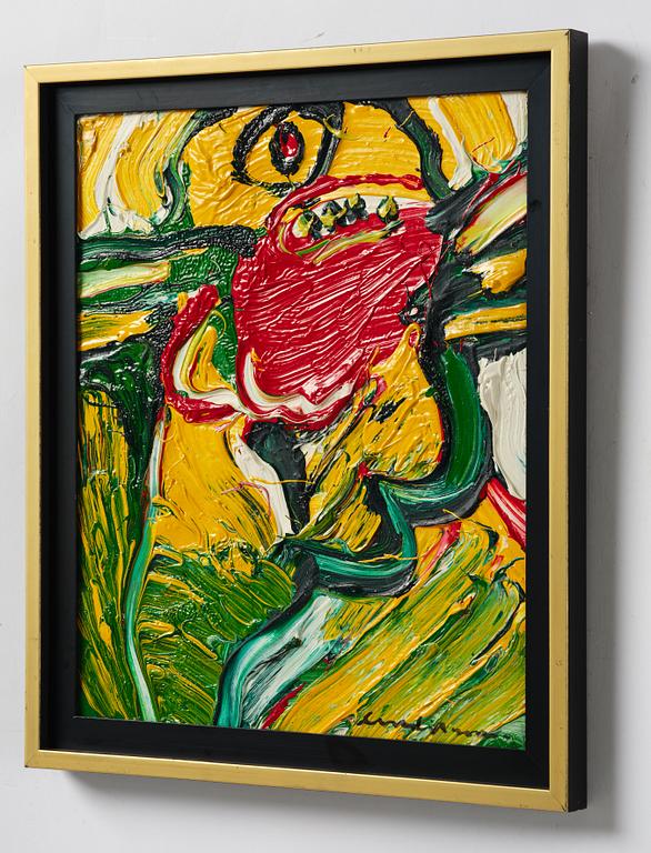 Bengt Lindström, "Figur mot gult".