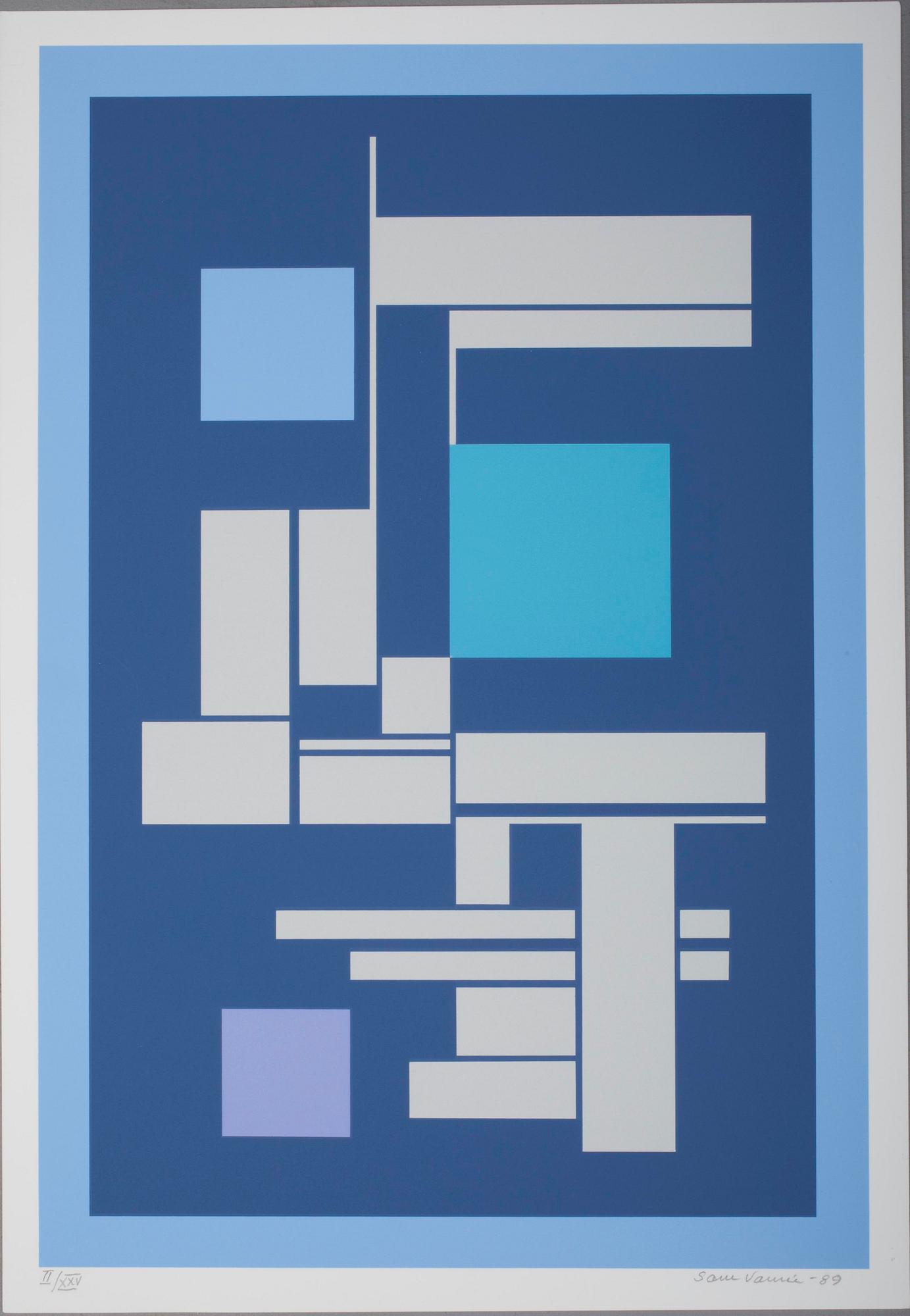 SAM VANNI, serigrafi, signerad, daterad -89 samt numrerad II/XXV.
