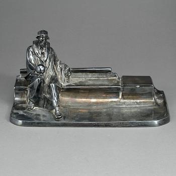 SKRIVSTÄLL, vitmetall, 1900-tal.
