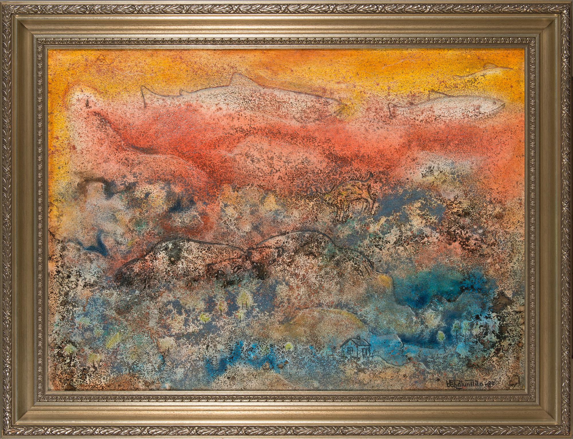 Vesa Junttila, oil on canvas, signed and dated -87.