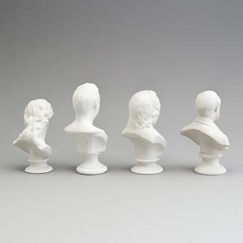NINE PARIAN BUSTS, Gustafsberg and Rörstrand, ca 1900.