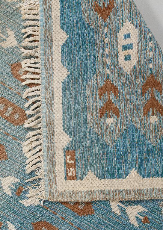 MATTA, dubbelväv, signerad JS, omkring 1900-talets mitt, 190 x 136 cm.