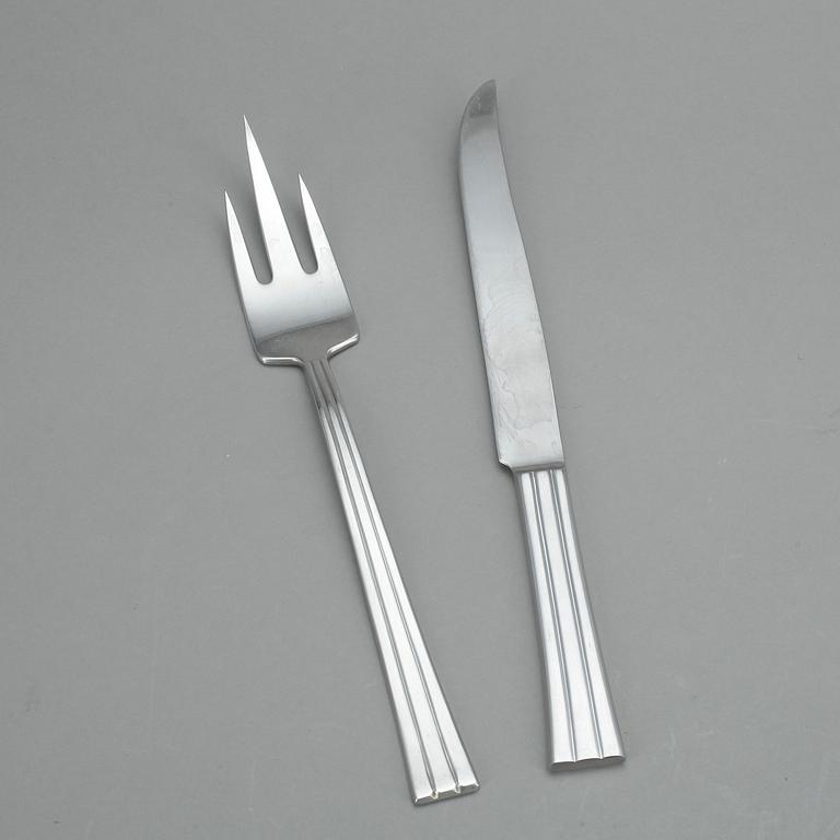 BESTICK samt övriga delar, 102 st, rostfritt stål, "Thebe", Folke Arström, Gense.