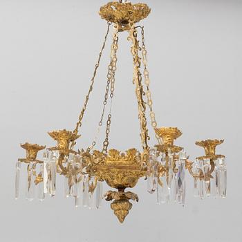 A Rococo- Revival Chandelier, mid-19th Century.