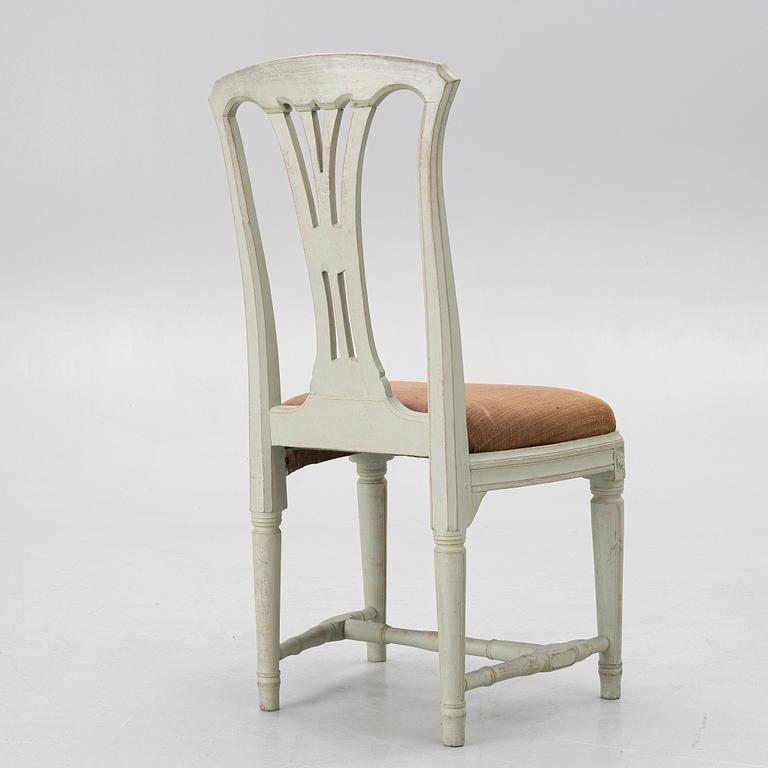 A Gustavian chair, end of the 18th century.