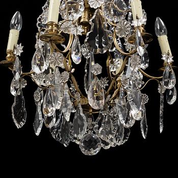 A Rococo style chandelier, mid 20th Century.