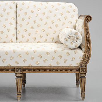 A Gustavian sofa by E. Öhrmark (master in Stockholm 1777-1813).
