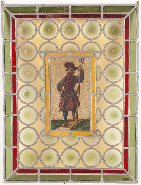 BLYFÖNSTER, ett par, sent 1800-tal.