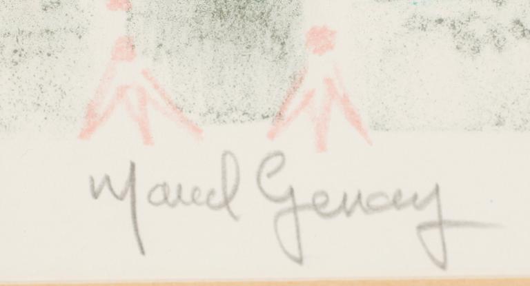 MARCEL GENAY, färglitografi, signerad, numrerad 45/285.