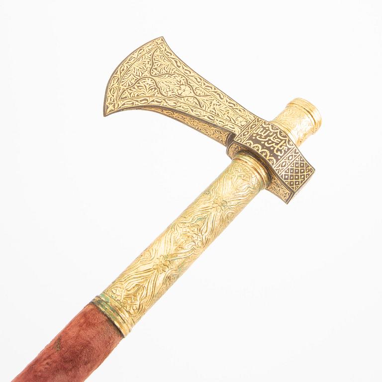 A Tabor, an ottoman axe, indo persian region, 19th or early 20th Century.