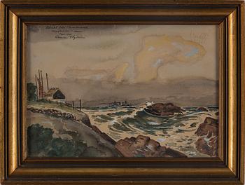 OSSIAN ELGSTRÖM, watercolour, signed and dated sep 1939.