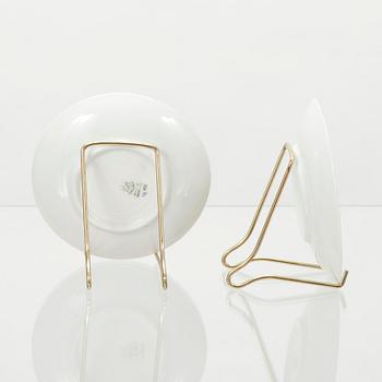 KAFFEKOPPAR MED FAT, 8 st, och ASSIETTER, 8 st, porslin, Danmark och Tyskland 1900-tal.