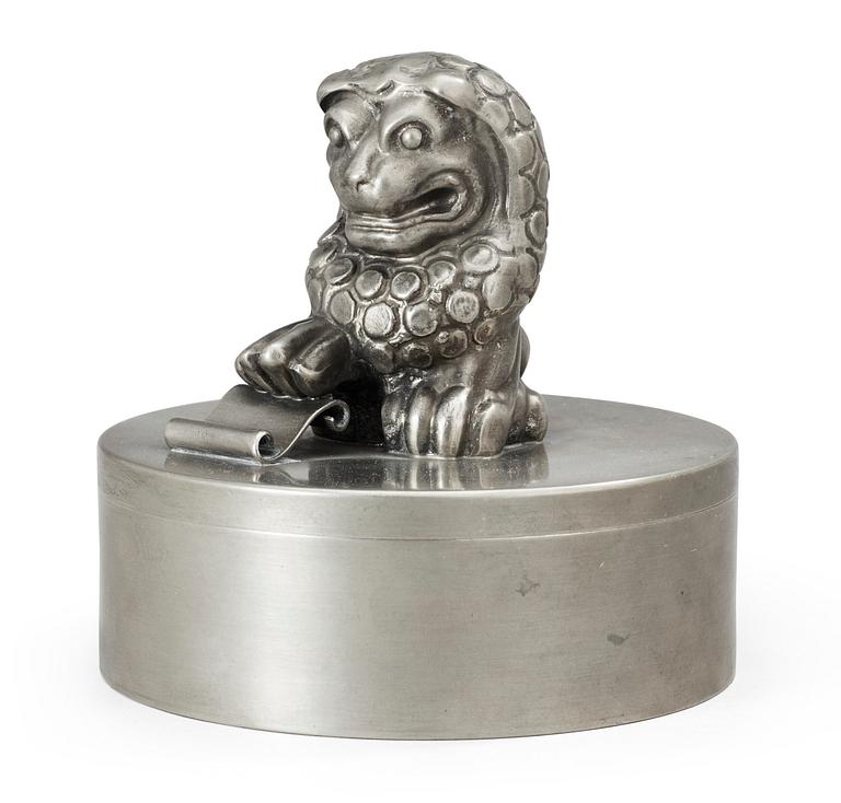 An Anna Petrus pewter inkstand by Svenskt Tenn Stockholm 1928.