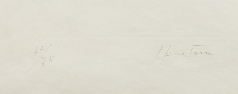 Lucio Fontana, ur "Dix eaux-fortes. L'Épée dans l'eau" (Alain Jouffroy).
