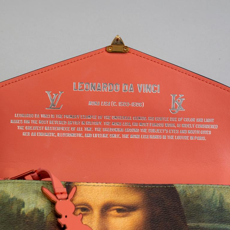 LOUIS VUITTON, chain wallet pouchette "Da Vinci Mona-Lisa " ur Master collection av Jeff Koons 2017.