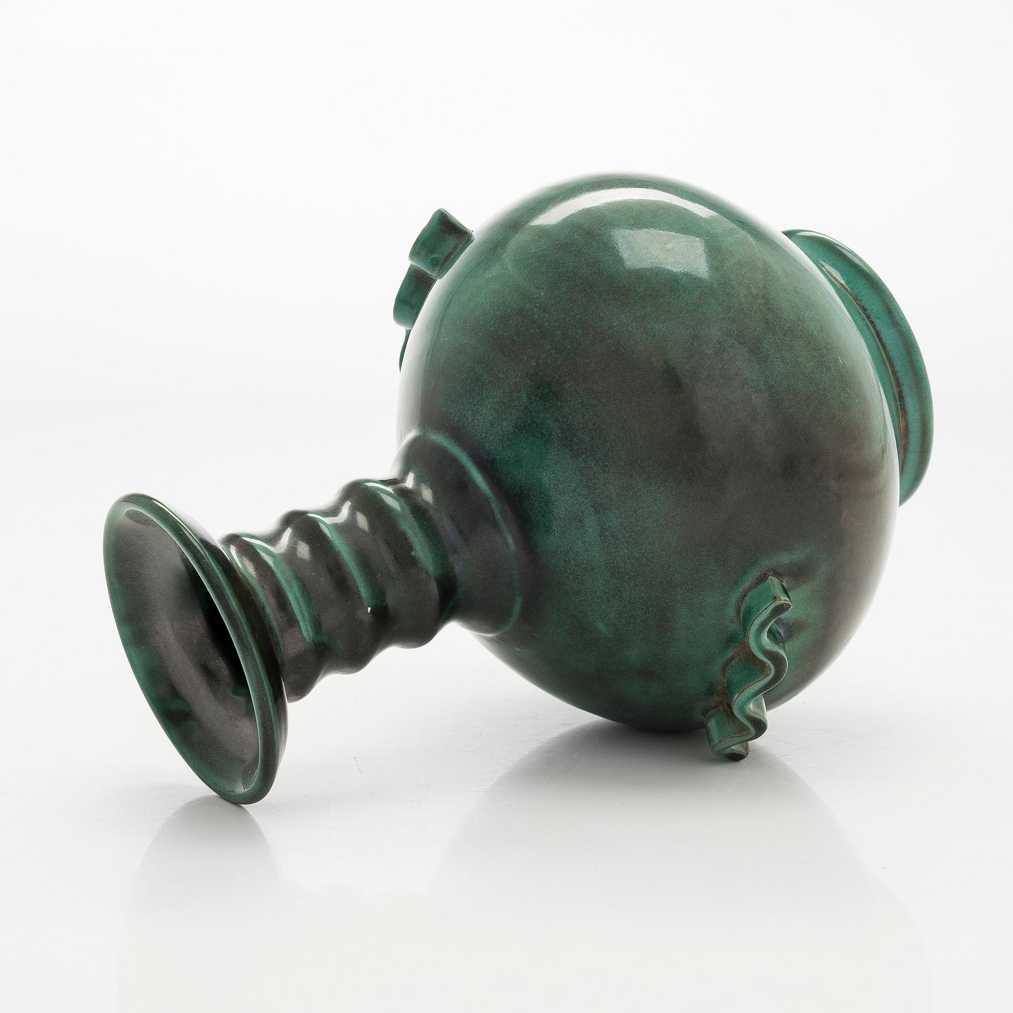 An earthenware vase, Upsala Ekeby, first half of the 20th century.