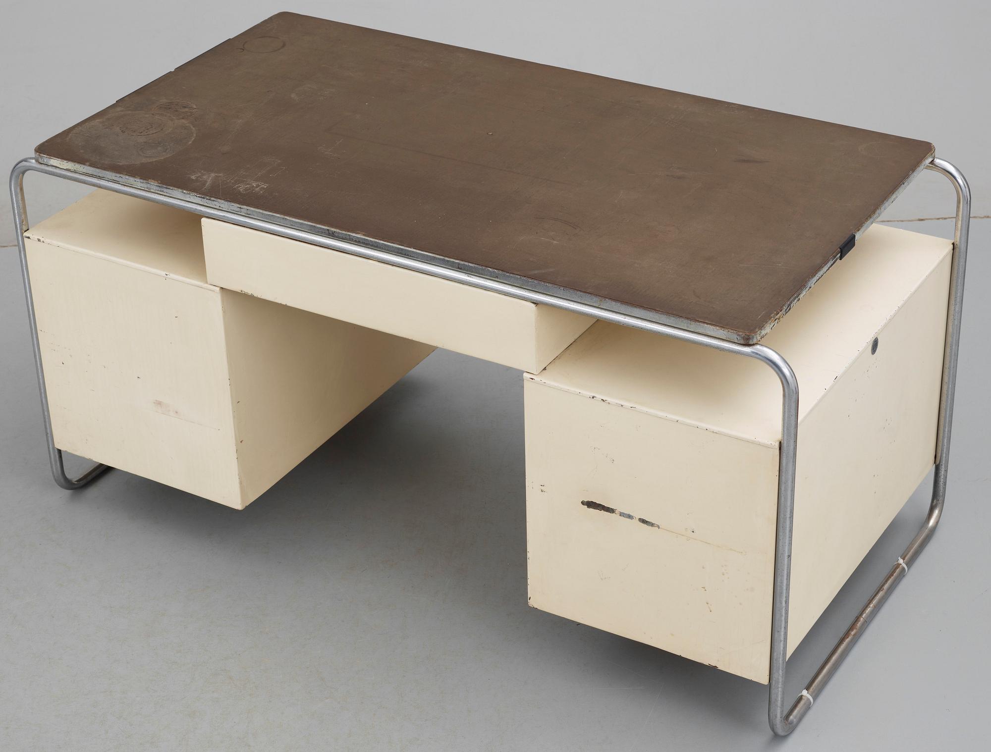 SKRIVBORD MED STOL, Mauser, Tyskland, 1930/40-tal.