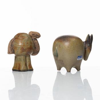 Lisa Larson, figuriner, 2 st, stengods, Gustavsberg.