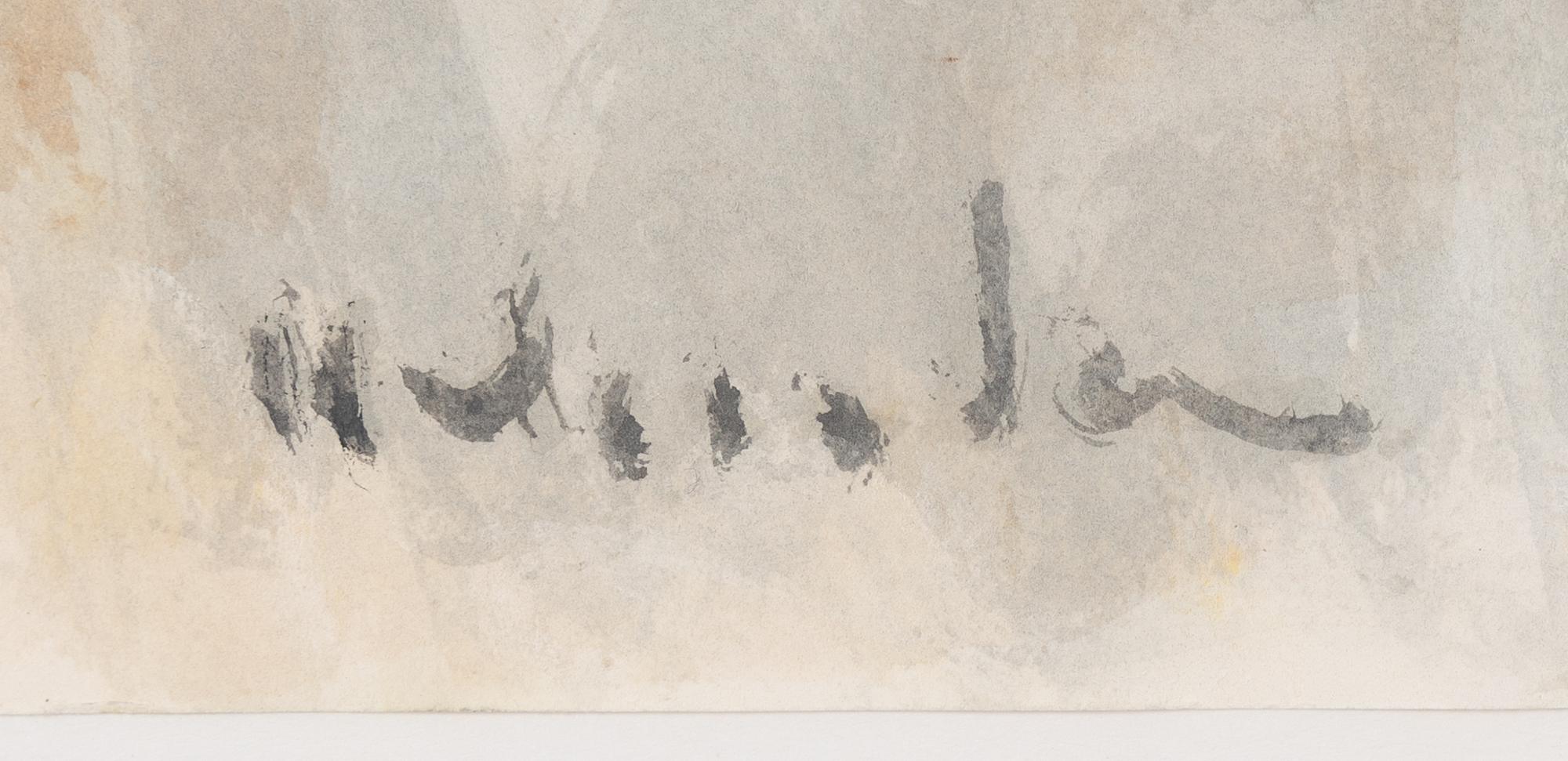 Ruben Heleander, gouache, signed.
