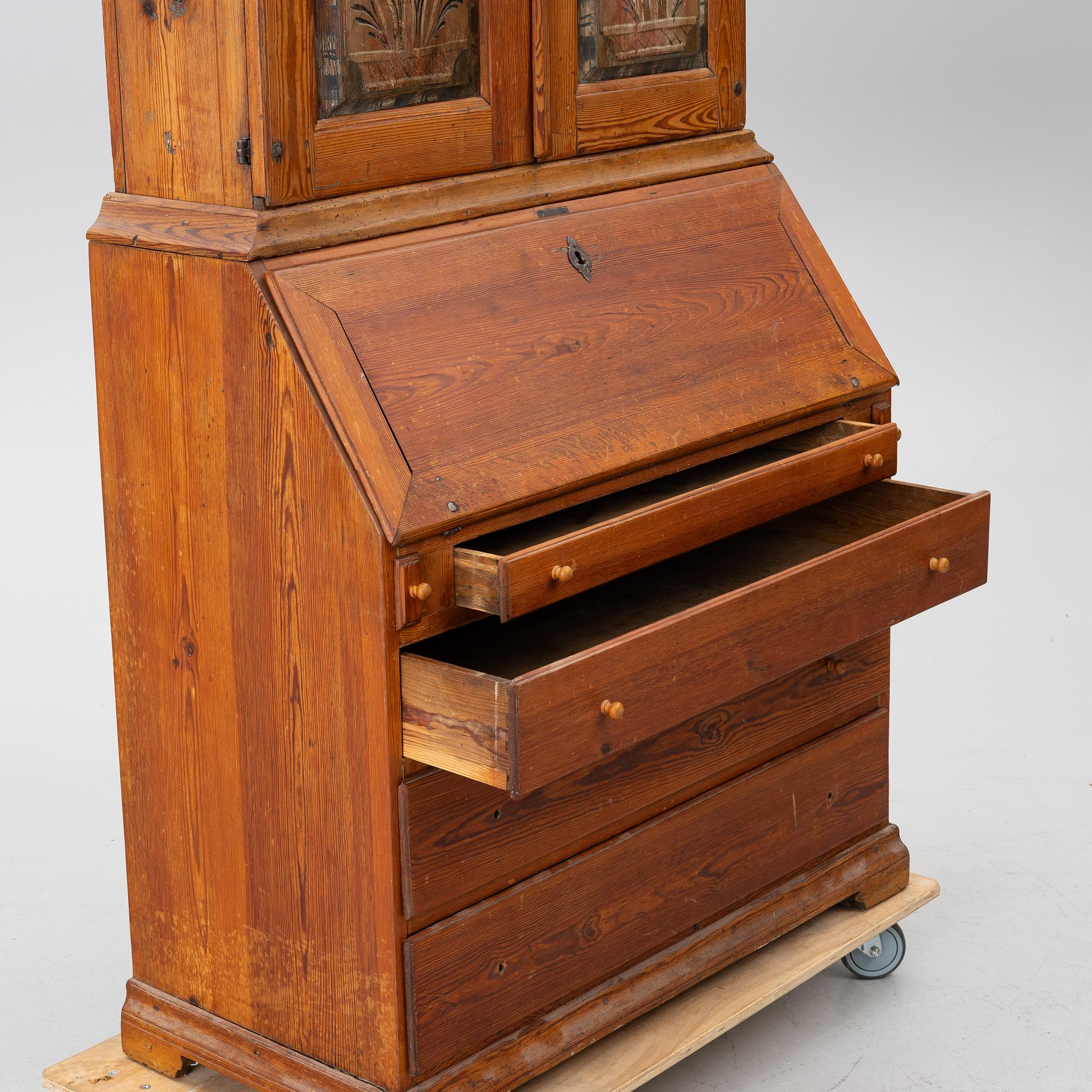 Writing cabinet, vernacular, Dalarna, early 19th century.